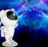 Coverzone Astronot Gece Lambası Dekoratif Uzaktan Kumandalı Galaksiler ve Yıldızlar 8 Farklı Mod İle Göz Yormayan Uzay Efektleri Gökyüzü Projeksiyon Işığı Çocuk Ve Genç Odası İçin Hediyelik