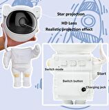 Coverzone Astronot Gece Lambası Dekoratif Uzaktan Kumandalı Galaksiler ve Yıldızlar 8 Farklı Mod İle Göz Yormayan Uzay Efektleri Gökyüzü Projeksiyon Işığı Çocuk Ve Genç Odası İçin Hediyelik