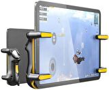 Coverzone 6 Parmak Gamepad Joystick Tablet ipad Geniş Ekran Altı Parmaklı Pubg'ye Özel Otomatik Seri Oyun Kolu Manyetik Tablet Tetik