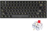 Klavye Led RGB 104 Tuşlu Şeffaf Tuş Takımı Gökkuşağı Renler Mekanik Oyuncu Işıklı Klavye Ergonomik Tasarım Bilgisayar PC için Gaming Keyboard (Kırmızı Switch - Siyah Şeffaf)