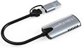 Coverzone Type-c To Usb 2in1 Video Capture Yakalama Kartı Uçlu HDMI to Type-C PC Bilgisayar Video Adaptör Çevirici