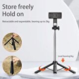 Coverzone Tripod Ve Selfie Çubuğu P170 Bluetooth Uzaktan Kumandalı Cep Telefonu Yüksekliği Ayarlanabilir Masaüstü Portatif Taşınabilir İç ve Dış Mekan Evde Tatilde Kampda Kullanıma Uygun Tripod