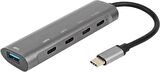 Coverzone Macbook Şarj Uyumlu Type-C Destekli 60W Pd Tüm Bilgisayarlar İçin Şarj Uyumlu 5 in 1 Hub Dönüştürücü 10 gbps Çevirici Çoklayıcı USB Typec Girişli C268