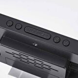 Coverzone Büyük Led Ekranlı Alarmlı Siyah Masa Saati Multi Fonksiyonel Parlaklık Ayarı ve Kullanımı Kolay 17cm x 7cm F6628