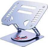 Coverzone Kaliteli Tok Alüminyum Dizüstü Bilgisayar Noteebook Standı Yüksekliği Ayarlanabilir 360 Derece Döner Stand Taşınabilir Yükseltici MacBook ile Uyumlu Tüm Dizüstü Bilgisayar 10-16 inç LT053