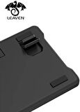 Leaven K610 Mini Kablolu Mekanik RGB Işıklı Klavye 61 Tuşlu Kırmızı Switch Kompak ve Şık Tasarım İngilizce Q Klavye 10cm x 29cm (Lacivert - Beyaz)