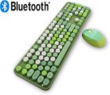 Mofii Kablosuz Klavye Ve Mouse Set Bluetooth 104 Tuşlu Pc Notebook Uyumlu Klayve ve Fare 136mm x 445mm ZR513 (Yeşil)