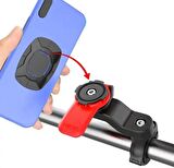 Coverzone Bisiklet Motosiklet ve Scooter için Gidon Uyumlu Telefon Tutucu 4.7-7.2 Modellere Uyumlu Kolay Kurulum ve Kullanım HL-143A