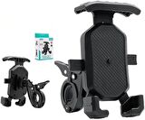 Coverzone Bisiklet Motosiklet ve Scooter için Gidon Borusuna Uyumlu Telefon Tutucu 4.5-7.2 Modellere Uyumlu Kolay Kurulum ve Kullanım B-551-BY
