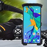 Coverzone Bisiklet Motosiklet ve Scooter için Dikiz Ayna Uyumlu Telefon Tutucu 4.5-7.2 Modellere Uyumlu Kolay Kurulum ve Kullanım B-551-BY