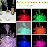 Coverzone Masaüstü Lamba ve Nemlendirici Şarjlı Işık Kristal Elmas Desenli 7 Farklı Renk Atmosfer Lamba Göz Yormayan Işık Kitap Okuma Işığı Salon Oturma Odası Yatak Odası Aydınlatma 20cm x 9xm D13