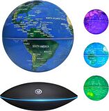 Coverzone Manyetik Levitation Havada Duran Yüzen Küre Döner Dünya Haritası Anti Gravity için Ev ve Ofis İçin İdeal Hediye Okul ve Sınıflar Çalışmasına Uygun Dekorasyon DF-1136