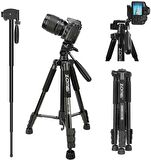Zomei Q222 Kamera Tripodu Statik Esnek Fotoğraf , Seyahat Standı Akıllı Telefon Kamerası DSLR Projektör için