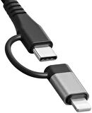 Coverzone Type-C ve lightning Uçlu Değiştirilebilir Başlık iPhone 15 Uyumlu SD Kart TF Kart Micro SD Kart Okuyucu USB 3.0 Girişli Tak Çalıştır ZR563