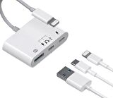 Coverzone iPhone 11 12 13 14 Uyumlu Lightning Uyumlu Type-C USB ve Lightning Çıkış Alabileceğiniz Adaptör USB ve USB C Aksesuarlar ile Hızlı Bağlayın S221