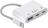 Coverzone iPhone 11 12 13 14 Uyumlu Lightning Uyumlu Type-C USB ve Lightning Çıkış Alabileceğiniz Adaptör USB ve USB C Aksesuarlar ile Hızlı Bağlayın S221