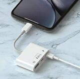 Coverzone iPhone 11 12 13 14 Uyumlu Lightning Uyumlu Type-C USB ve Lightning Çıkış Alabileceğiniz Adaptör USB ve USB C Aksesuarlar ile Hızlı Bağlayın S221