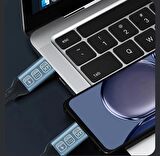 Coverzone Type-C to Type-C Kablo Data ve Şarj Kablosu 20gbps 100 Watt Akıllı Chip iPhone 15 Serisi Uyumlu Galaxy S23 Uyumlu Data ve Şarj Kablo 2 Metre ZR48 (2 Metre Type-C Kablo)