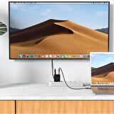 ACEFAST Duvar Şarj Cihazı Akıllı Şarj Cihazı Type-C to Type-C Şarj Kablo USB-C - 60W + USB-A - 5W + Medya Bağlantı Noktası 4K / 60Hz GaN PD65W EU A17 Siyah Renk