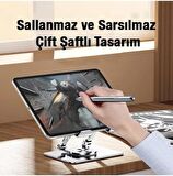 Coverzone Kaliteli Tok Alüminyum Alaşım Profesyonel Tablet Standı 360 Derece Döner Ayarlanabilir Kompak ve KullanIşlı 11 ila 16 inç Arası Tabletlere Uygun 17cm x 13cm Bracket Z18