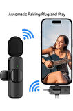 Kablosuz İkili Yaka Mikrofonu iPhone ile Uyumlu 3.5mm Aux iPhone Type-C PC Tablet Video Kayıt ZR564
