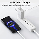Coverzone USB C Kablolu Hızlı Duvar Şarj Cihazı USB Çıkışlı Tablet ve Telefon Şarj Aleti Fast Charge Wall Charger USB Şarj Başlığı TRW420-67W