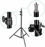 Coverzone Youtuber Selfie LED Işıklı HQ-18 Halka 18 inch Selfie/Yayıncı/Makyaj Işığı 210 cm Tripod 3 Telefon Tutuculu Kumandalı 3 Farklı Ayarlanabilir Işık Çift Usb Girişli