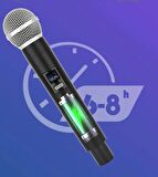 Coverzone Kablosuz Karaoke Mikrofonu 6.35mm Amfi Hoparlör İçin 600 Hz ila 800 KHz Çok Amaçlı Tak ve Çalıştır WN06 (Ciftli-WN-06)