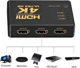 Coverzone Yeni Nesil TV İçin Hdmi Çoklayıcı 3 Port 4K Kumandalı Kullanımı ve Kurulumu KolayUltra HD HDMI Switch Splitter Kablo Dahil Değildir 3 port4Khdmi