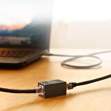 Coverzone 1 Portlu Ethernet Splitter, Çift LAN Kablosu, Ethernet Bölücü, RJ45 Dişi Adaptör Konnektörü