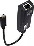 Coverzone Type-C Ethernet Adaptör 1000 mbps Gigabit LAN Type-C to Ethernet Çevirici Type-C to RJ45 Çevirici (NRT-1049)