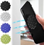Coverzone Vantuzlu Telefon Tutucu Geniş Kullanım Alanlı Yumuşak Taşınabilir Silikon Telefon Standı Siyah