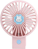 Coverzone Portatif Mini USB Fan Led Işıklı Masa Üstü 3 Seviye Dahili Işık Elde veya Masaüstü Kullanım Şarj Edilebilir Mini Vantilatör Soğutucu Cep Boyu 11cm Mini Fan YS2269 Pembe