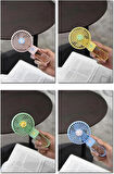 Coverzone Portatif Mini USB Fan Led Işıklı Masa Üstü 3 Seviye Dahili Işık Elde veya Masaüstü Kullanım Şarj Edilebilir Mini Vantilatör Soğutucu Cep Boyu 11cm Mini Fan YS2269 Yeşil