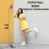 Coverzone 170cm Tripod Ve Selfie Çubuğu K9 Bluetooth Uzaktan Kumandalı Cep Telefonu Yüksekliği Ayarlanabilir Masaüstü Portatif Taşınabilir İç ve Dış Mekan Evde Tatilde Kampda Kullanıma Uygun (K9)