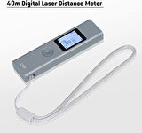 Coverzone 40 Metre Dijital Lazer Mesafe Ölçer Mini El Telemetre Dijital Mesafe Ölçüm LCD Ekranlı Ölçer Cihazı Arkadan Aydınlatmalı Ekranlı Digital Metre LS-P