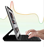Coverzone iPad 10. Nesil (2022) 10.9 inch ile Uyumlu A2757 A2777 A2696 Case Magic Keyboard Folio Utra Slim Klavyeli Tablet Kılıfı KB22