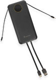 Coverzone Yosonda Led Ekranlı 30000mAh Powerbank 4in1 Dahili Micro USB, Type-C, Lightning ve USB-A kablosu YXD-A70 Siyah