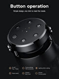 Coverzone Hoco Kamp ışığı Tasarımlı 5.3 Bluetooth Hoparlör Taşınabilir Speaker 3600mAh Güçlü Lithium Batarya Tatil Kamp ve Gezilerde Kullanım 3 Farklı Led Işık BS61 (Siyah)