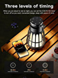 Coverzone Hoco Kamp ışığı Tasarımlı 5.3 Bluetooth Hoparlör Taşınabilir Speaker 3600mAh Güçlü Lithium Batarya Tatil Kamp ve Gezilerde Kullanım 3 Farklı Led Işık BS61 (Siyah)