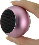 Coverzone Taşınabilir Bluetooth Speaker Mini Kablosuz Hoparlör Seyahatlerde Bisiklet Sürüşleri ve Doğa Gezilerinde Kullanıma Uygun M3 Pembe