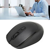 Coverzone Kablosuz Mouse USB Dongle Bağlantı Dizüstü Bilgisayar ve Pc ile Uyumlu 1200 DPI, Şarjlı Bilgisayar Faresi G02 Siyah