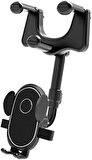 Coverzone Profesyonel Araç İçi Telefon Tutucu Ergonomik Tasarım Rahat Kullanım Dikiz Aynasına Montaj 360 Derece Dönebilen Cep Telefonları İçin Uygundur RT-627