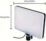 Coverzone Beyaz Led Aydınlatma Yayıncı Işığı Youtuber Twich Yayın Işığı Ürün Görsel Fotoğraflama Tripodlu Aydınlatma 23cm x 16cm (PL-26 Led Işık + Tripod)