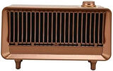 Coverzone Yeni Nesil Retro Radyo Görünümlü Speaker USB TF Aux Bluetooth Müzik Kutusu Retro Teleskopik Anten Type-C Şarj Edilebilir Kahverengi B3