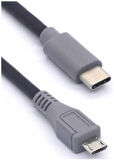 Coverzone Type-C to Mikro USB Kablosu, USB Tip C - Mikro USB OTG Kablosu Erkek - Erkek Şarj Veri İletimi, 1 Metre Kablo (ZR797-1m Kablo)