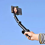 Coverzone Multifonksiyonel Profesyonel Araç İçi Telefon Tutucu İster Araç Güneşlik Montaj İster Selfie Çubuğu İster Masaya Montaj 360 Derece Dönebilen Cep Telefonları İçin Sun-Mlt-33