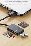Coverzone Çoklayıcı Adaptör 7 in 1 USB/Type-c To USB A, USB C Macbook uyumlu Çevirici Adaptör Çok Portlu Çoklayıcı 7 in 1 USB HUB Tip C (ADS-316)