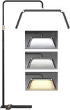 Coverzone Uzaktan Kumandalı Profesyonel Led Hilal Işık 3 Modlu Makyaj Işığı Klinik Dövme Salonu İçin Işık Estetisyen Led Işık Stüdyo Kare Taban Metal Işık Kolay Montaj 180cm HD-M9XD [Enerji Sınıfı A+]