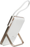 Coverzone Magsafe Uyumlu Powerbank PD20W Dahili Type-C Kablolu Dijital Göstergeli 10000 mAh Kablosuz Şarj iPhone 15 16 Uyumlu Güç Bankası CDB001 (Natural Grey)